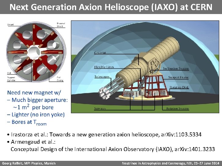 Next Generation Axion Helioscope (IAXO) at CERN • Irastorza et al. : Towards a