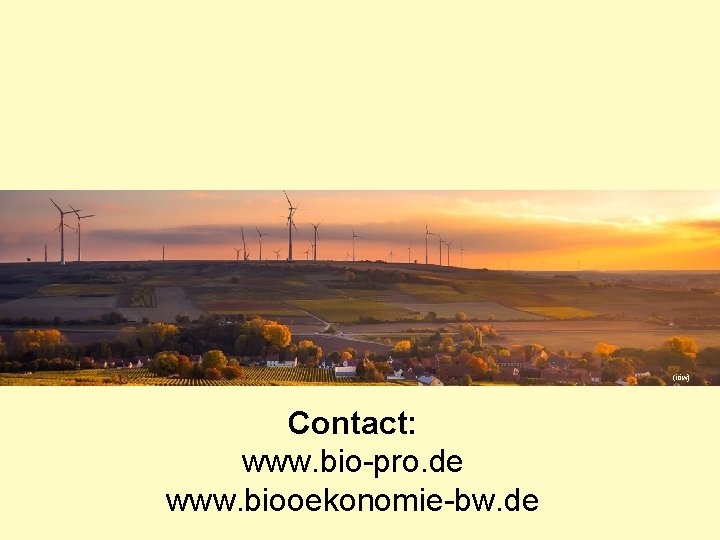 Vielen Dank für Ihre Aufmerksamkeit (iöw) Contact: www. bio-pro. de www. biooekonomie-bw. de 