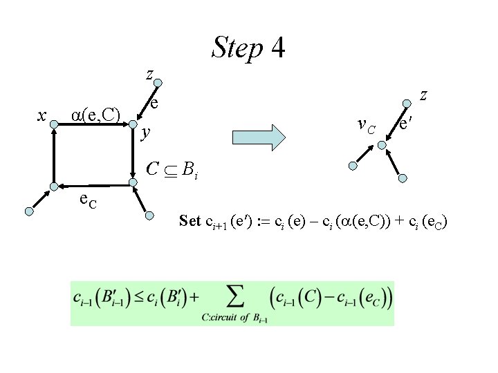 Step 4 z x α(e, C) z e y v. C e′ С Bi Step 4 z x α(e, C) z e y v. C e′ С Bi