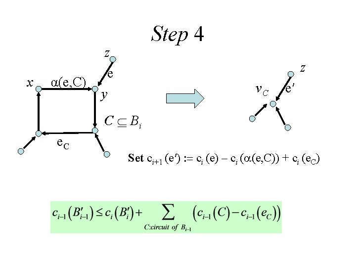 Step 4 z x α(e, C) z e y v. C e′ С Bi