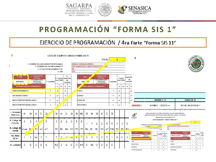 PROGRAMACIÓN “FORMA SIS 1” EJERCICIO DE PROGRAMACIÓN / 4 ra Parte “Forma SIS 11”