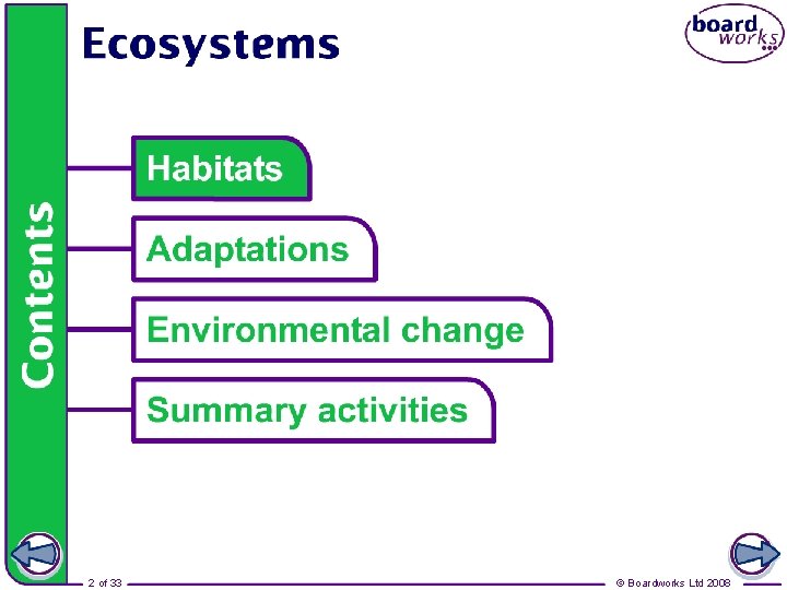 Habitats 2 of 33 © Boardworks Ltd 2008 
