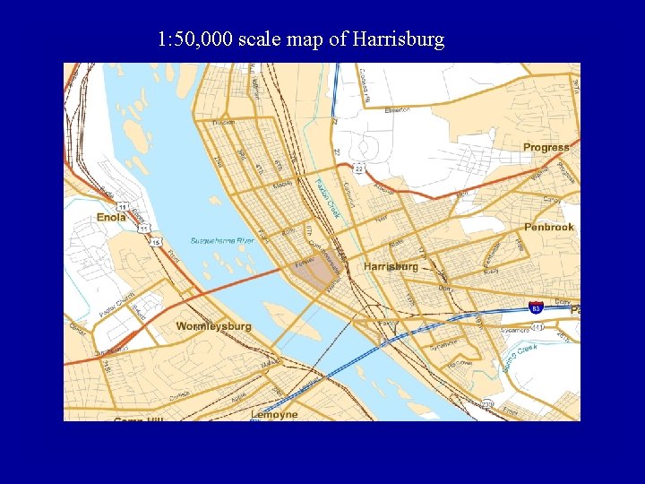 1: 50, 000 scale map of Harrisburg 