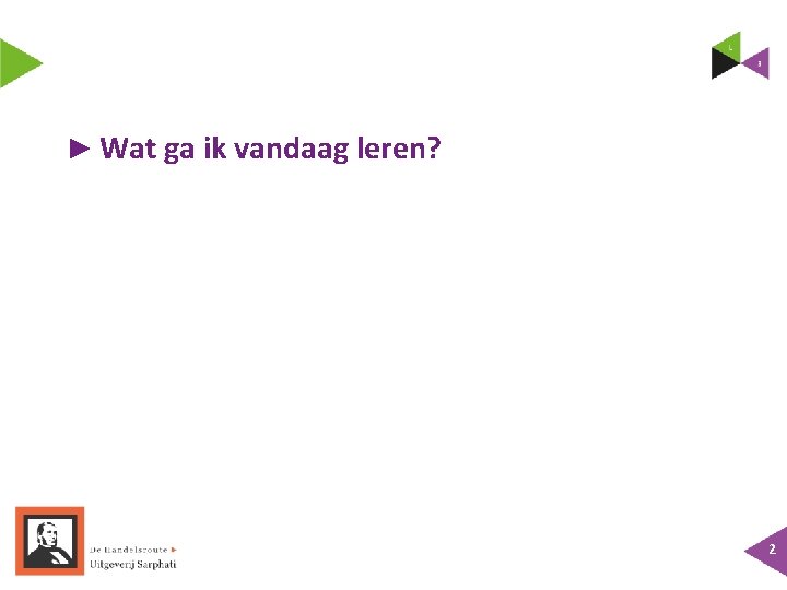 ► Wat ga ik vandaag leren? 2 