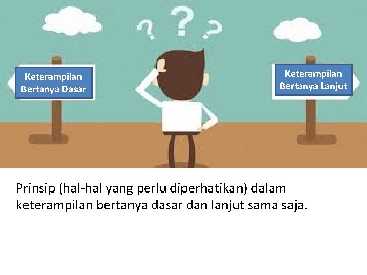 Keterampilan Bertanya Dasar Keterampilan Bertanya Lanjut Hal-hal yang perlu diperhatikan dalam bertanya Prinsip (hal-hal Keterampilan Bertanya Dasar Keterampilan Bertanya Lanjut Hal-hal yang perlu diperhatikan dalam bertanya Prinsip (hal-hal