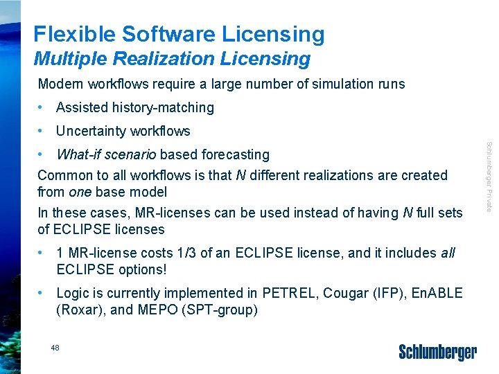 Flexible Software Licensing Multiple Realization Licensing Modern workflows require a large number of simulation
