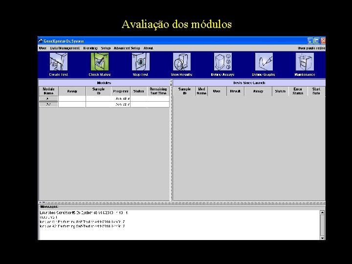 Avaliação dos módulos 