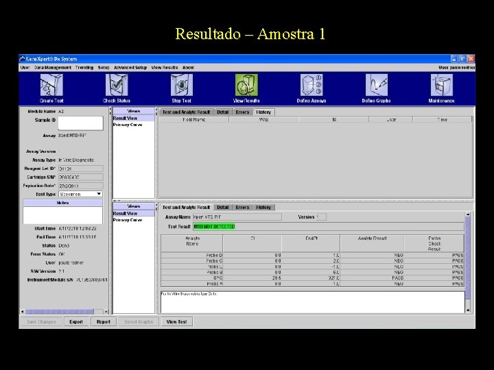 Resultado – Amostra 1 