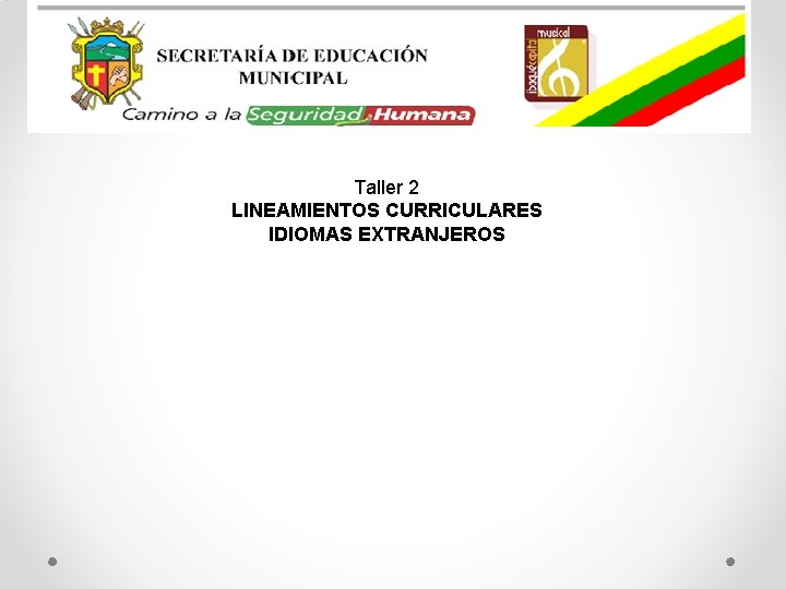 Taller 2 LINEAMIENTOS CURRICULARES IDIOMAS EXTRANJEROS 