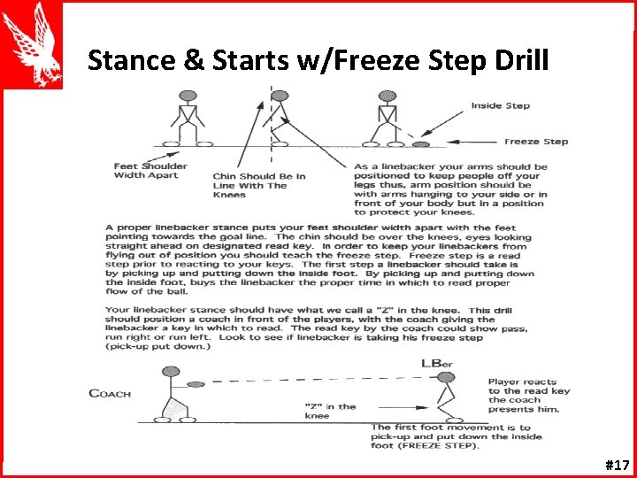 Stance & Starts w/Freeze Step Drill #17 