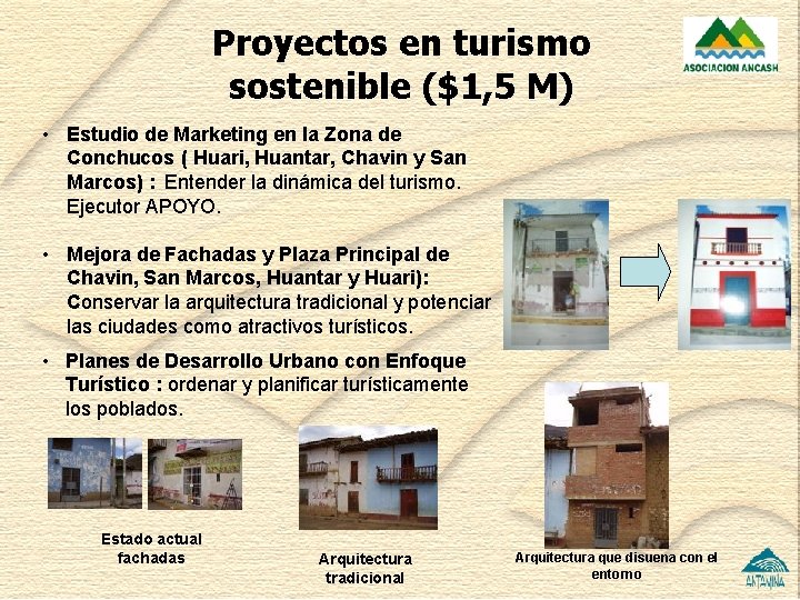 Proyectos en turismo sostenible ($1, 5 M) • Estudio de Marketing en la Zona