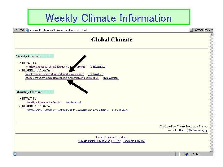 Weekly Climate Information 