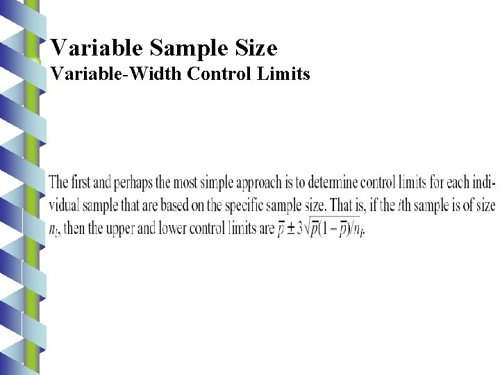 Variable Sample Size Variable-Width Control Limits 28 