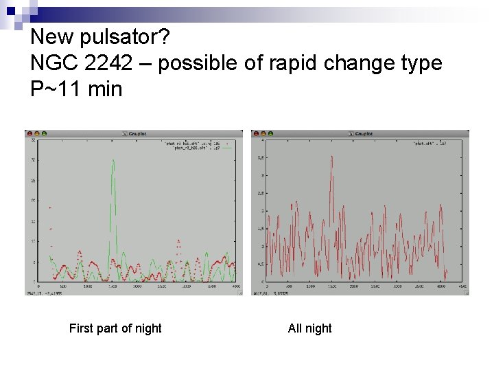 New pulsator? NGC 2242 – possible of rapid change type P~11 min First part