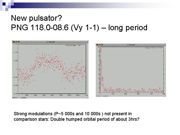 New pulsator? PNG 118. 0 -08. 6 (Vy 1 -1) – long period Strong