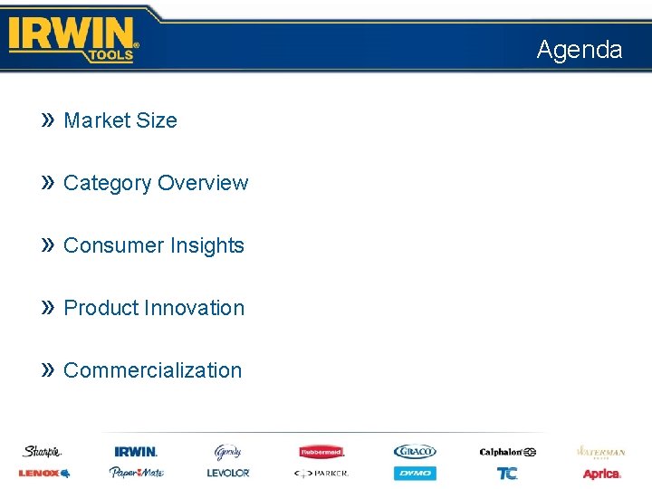 Agenda » Market Size » Category Overview » Consumer Insights » Product Innovation »