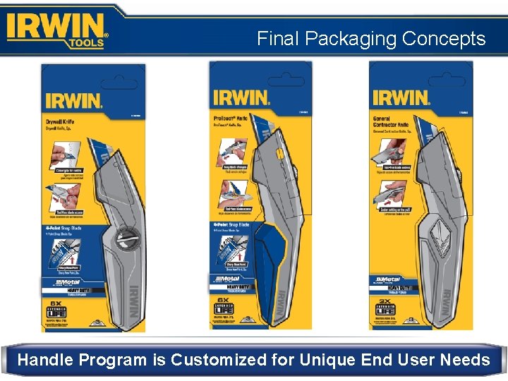 Final Packaging Concepts Handle Program is Customized for Unique End User Needs 