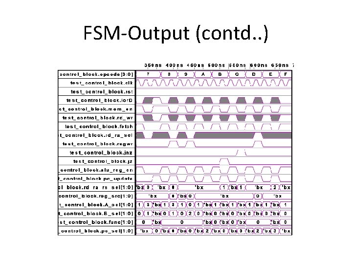 FSM-Output (contd. . ) 