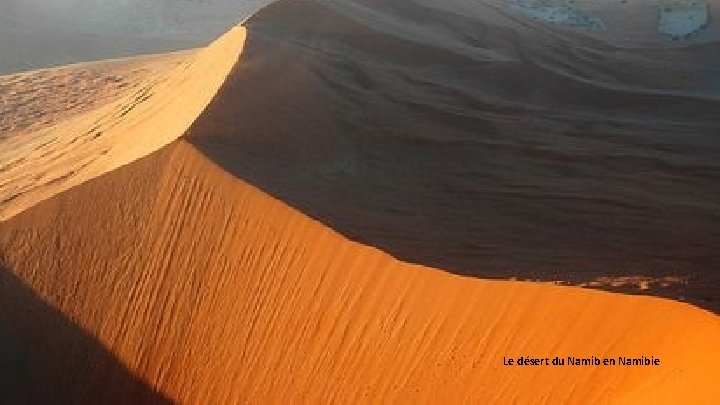 Le désert du Namib en Namibie 