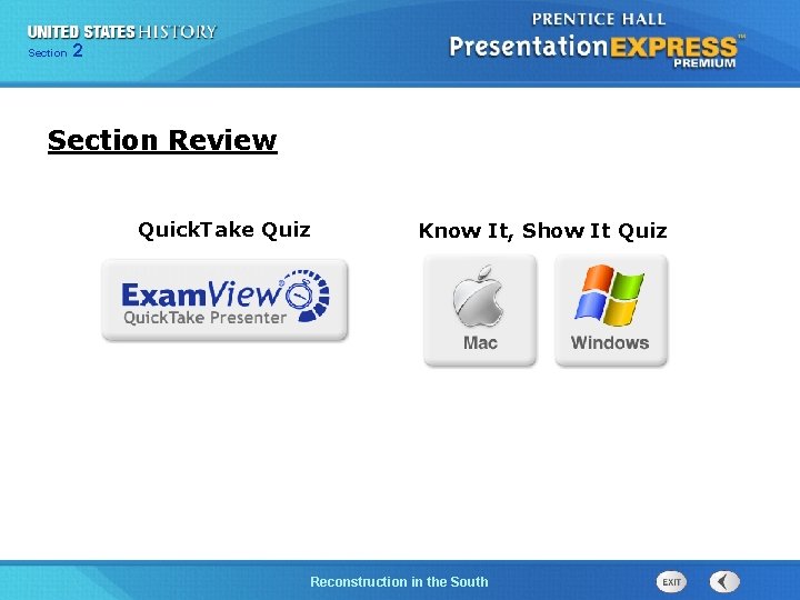 Chapter Section 2 25 Section 1 Section Review Quick. Take Quiz Know It, Show