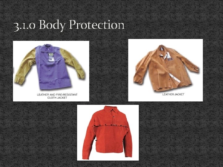 3. 1. 0 Body Protection 