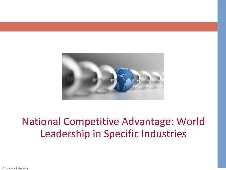 National Competitive Advantage: World Leadership in Specific Industries ©Mc. Graw-Hill Education. 