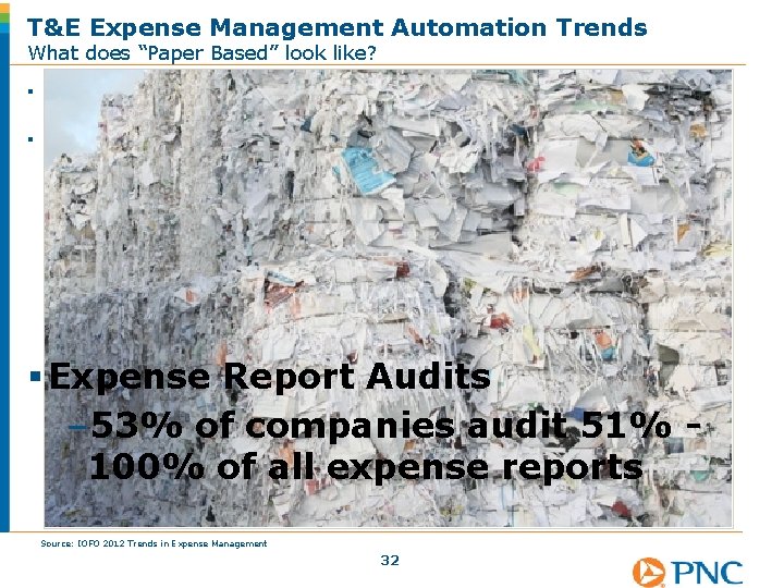 T&E Expense Management Automation Trends What does “Paper Based” look like? § Expense Management