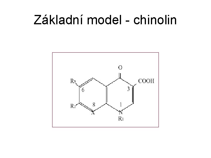 Základní model - chinolin 