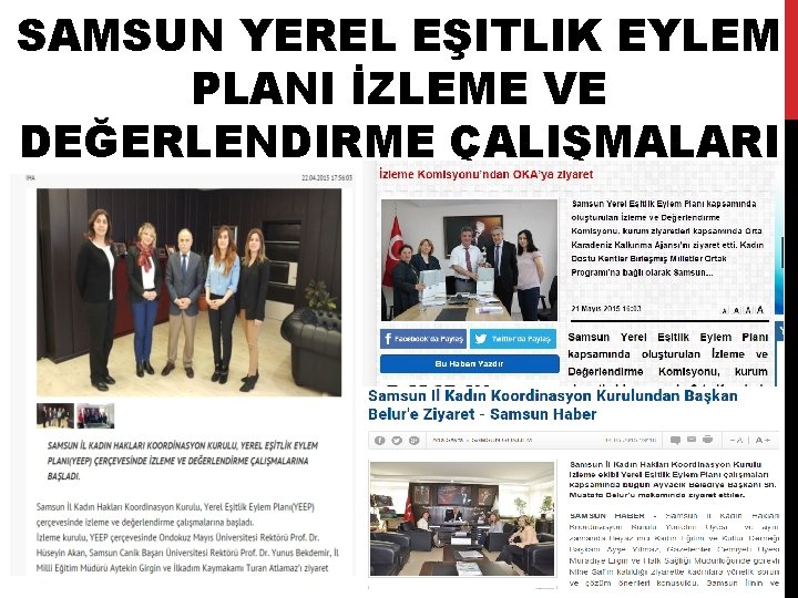 SAMSUN YEREL EŞITLIK EYLEM PLANI İZLEME VE DEĞERLENDIRME ÇALIŞMALARI 