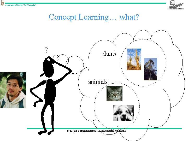 University of Rome “Tor Vergata” Concept Learning… what? ? plants Animal! Plant! animals ©