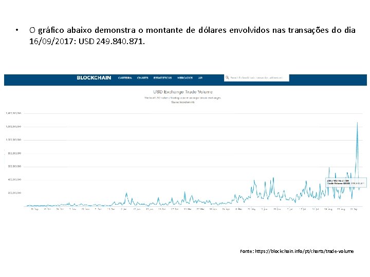 DESAFIOS ENFRENTADOS PELA RECEITA FEDERAL • O gráfico abaixo demonstra o montante de dólares