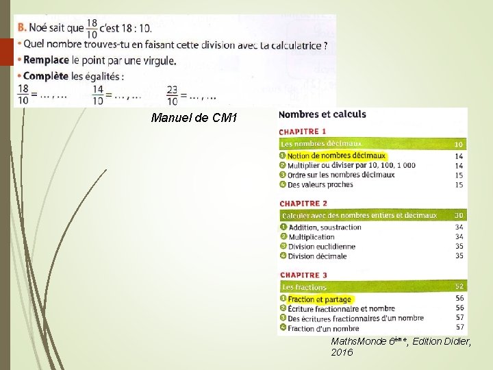 Manuel de CM 1 Maths. Monde 6ème, Edition Didier, 2016 