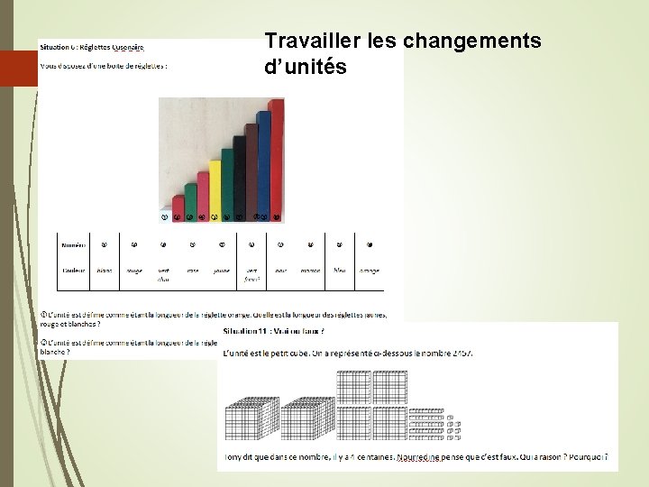 Travailler les changements d’unités 