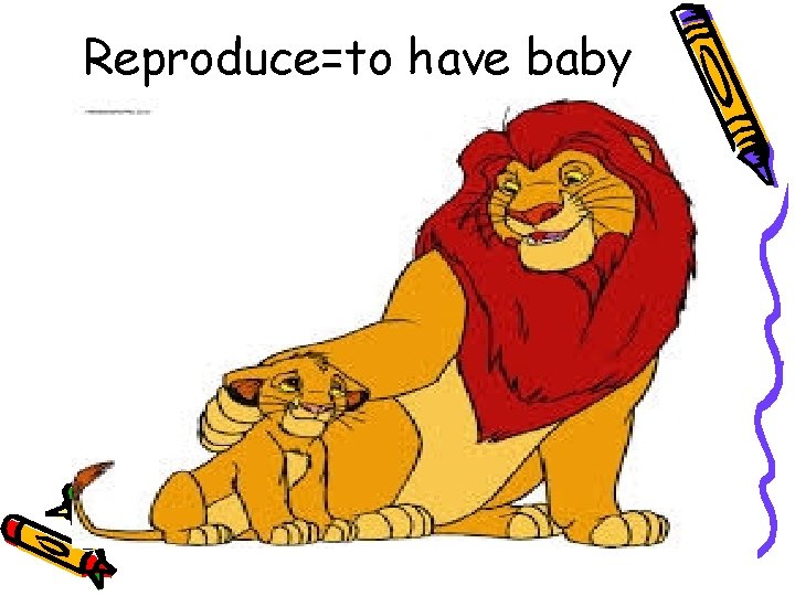 Reproduce=to have baby 