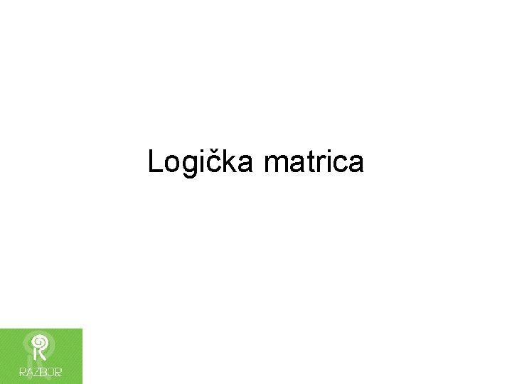 Logička matrica 