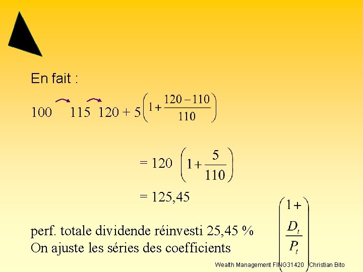 En fait : 100 115 120 + 5 = 120 = 125, 45 perf.