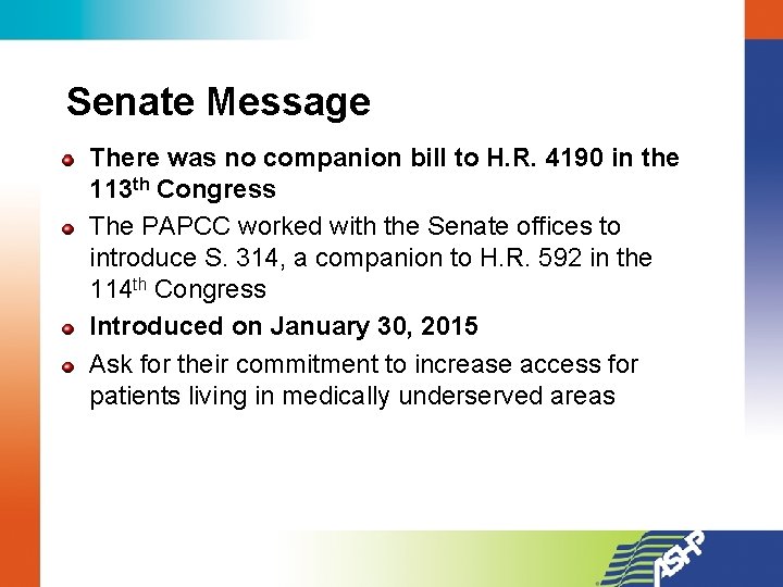 Senate Message There was no companion bill to H. R. 4190 in the 113