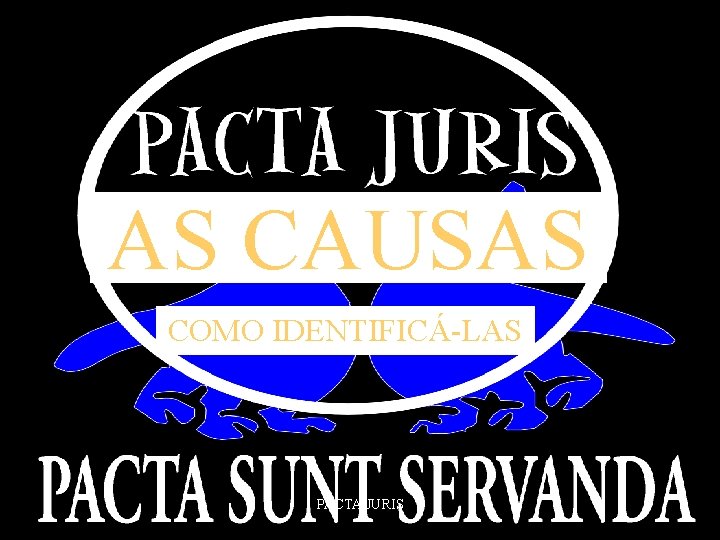 AS CAUSAS COMO IDENTIFICÁ-LAS PACTA JURIS 