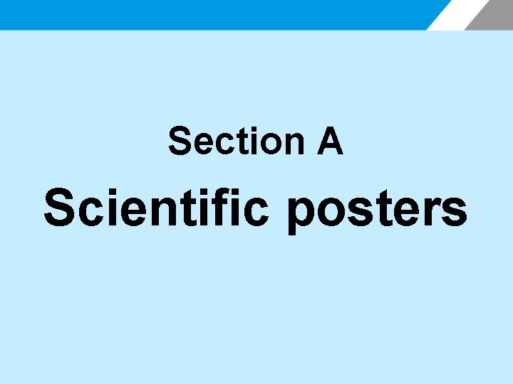 Section A Scientific posters 