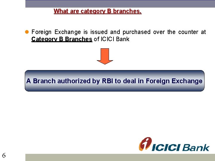  What are category B branches. Foreign Exchange is issued and purchased over the