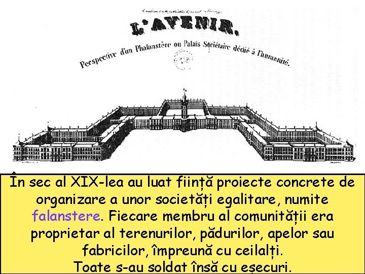 În sec al XIX-lea au luat ființă proiecte concrete de organizare a unor societăți