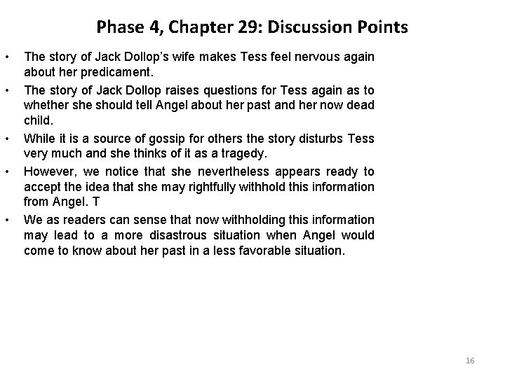 Phase 4, Chapter 29: Discussion Points • • • The story of Jack Dollop’s Phase 4, Chapter 29: Discussion Points • • • The story of Jack Dollop’s