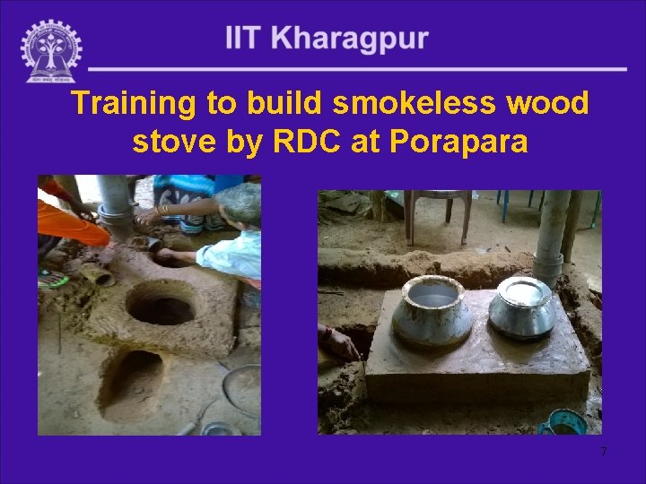 Training to build smokeless wood stove by RDC at Porapara 7 