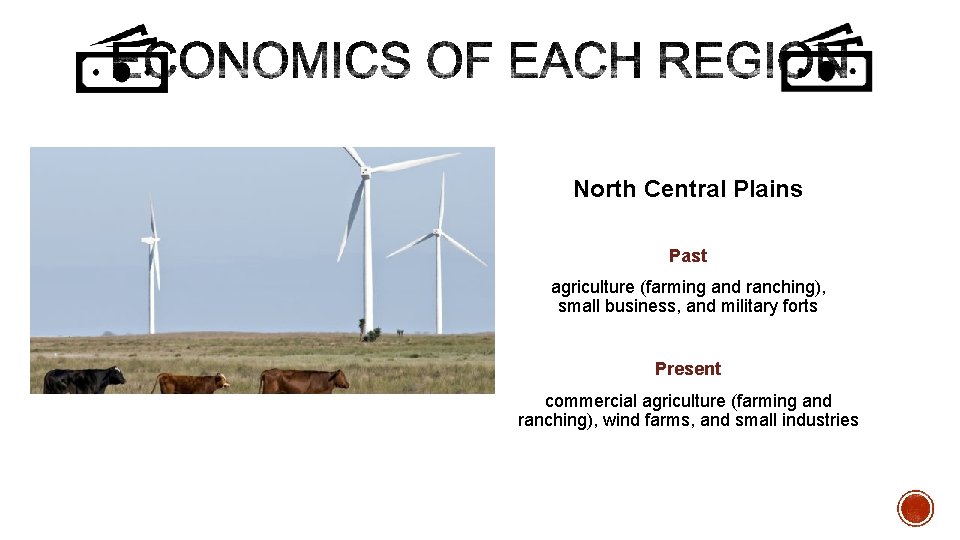 Picture of ranching and/or wind farms North Central Plains Past agriculture (farming and ranching),