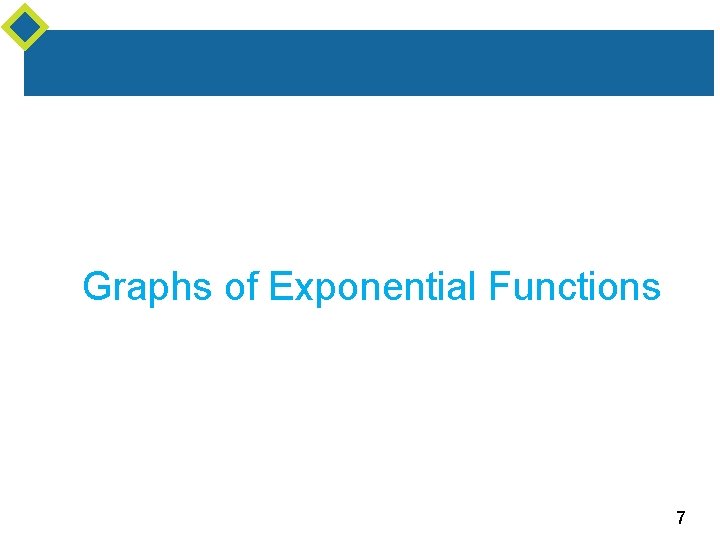 Graphs of Exponential Functions 7 