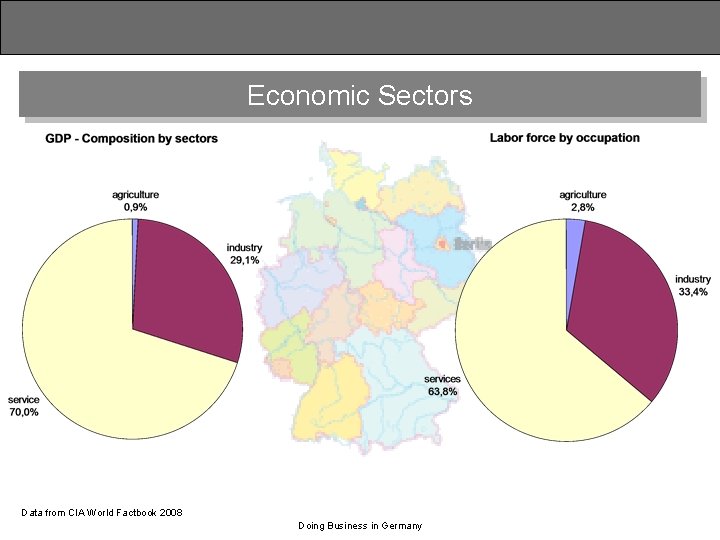 Economic Sectors Data from CIA World Factbook 2008 Doing Business in Germany 