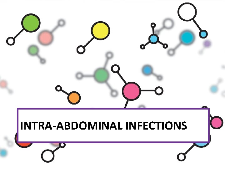 INTRA-ABDOMINAL INFECTIONS 
