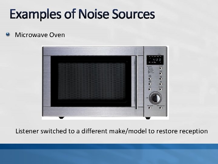 Microwave Oven Listener switched to a different make/model to restore reception 
