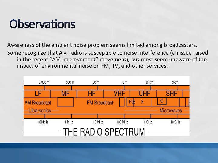 Awareness of the ambient noise problem seems limited among broadcasters. Some recognize that AM