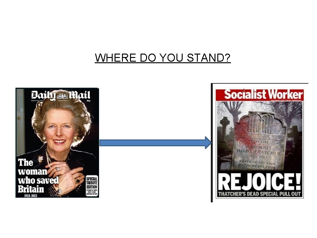 WHERE DO YOU STAND? WHERE DO YOU STAND?
